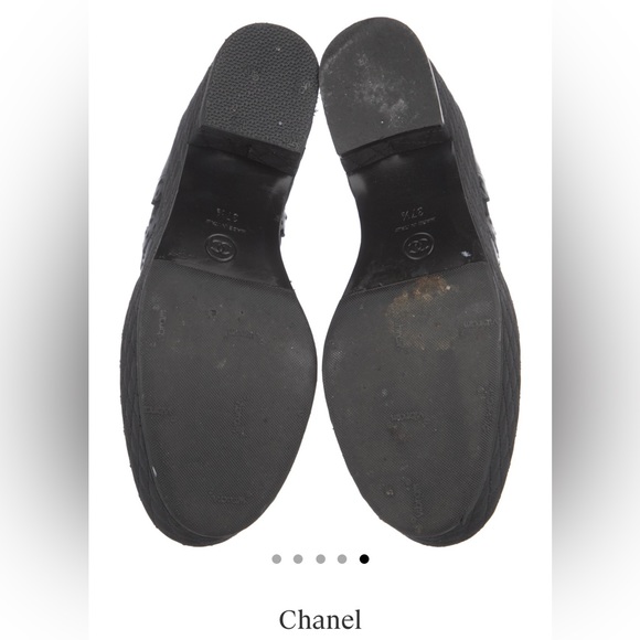 Chanel interlocking CC logo nylon and patent oxfords -excellent condition - Picture 5 of 5